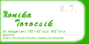 monika torocsik business card